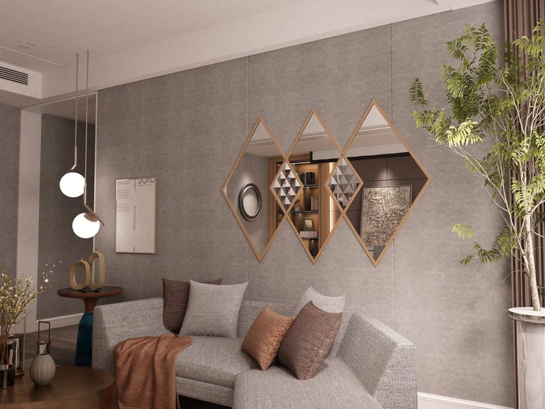 Geometrical Designer Wall Mounted Vanity Mirror - Image 4
